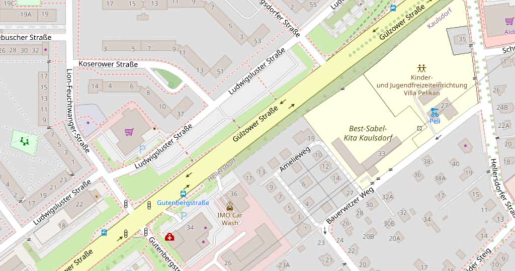 Karte der Gülzower Straße