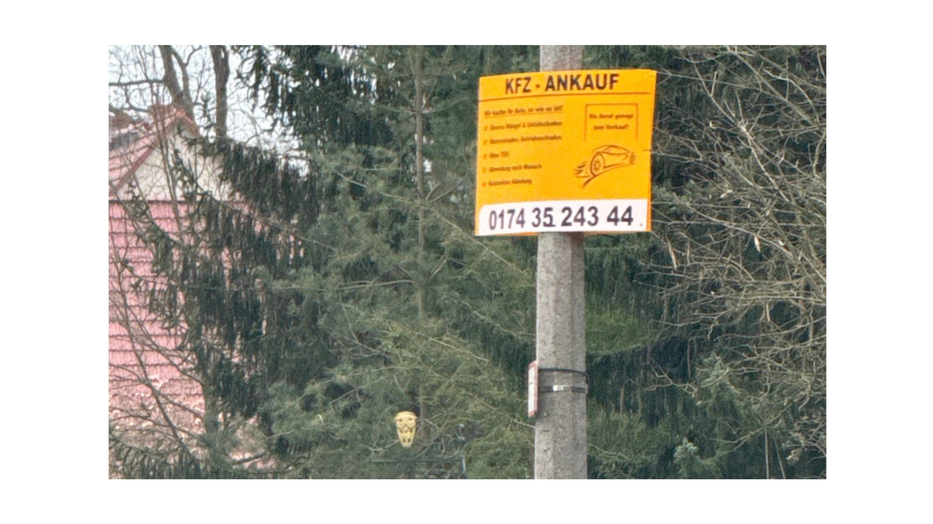 Eines der unrechtmäßigen Plakate