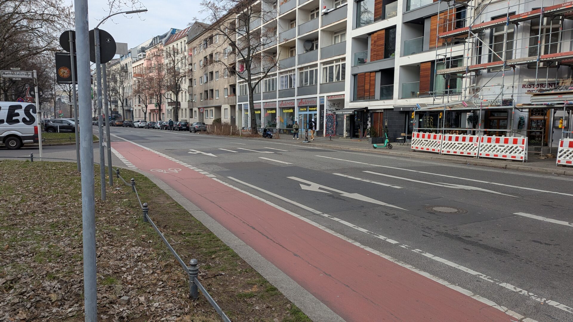 Ein Radweg in Berlin als Symbol für den Radverkehr