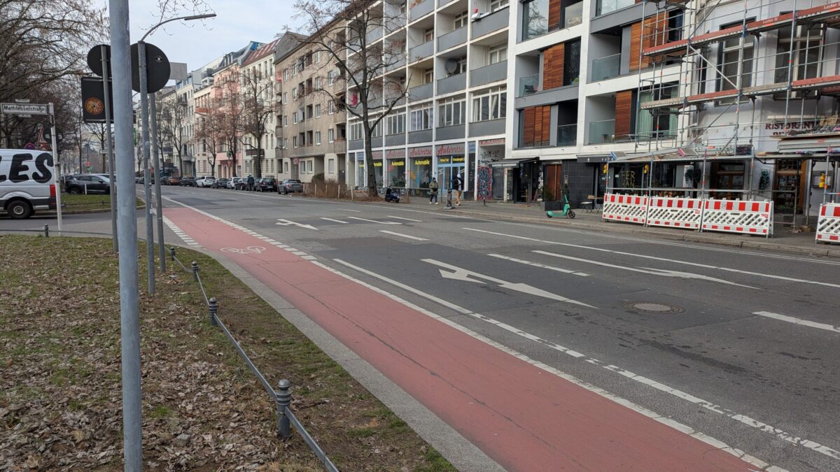 Ein Radweg in Berlin als Symbol für den Radverkehr
